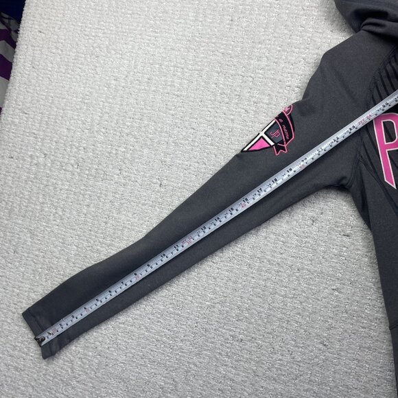 Y2K Joshua Perets Full Zip Tech Hoodie Emo Goth 2000's Sz Small Grey / Pink - Picture 9 of 12